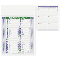 Calendario olandese medio 2027 verde dettaglio 1