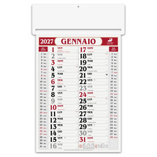 Calendario olandese passafoglio 2027 rosso