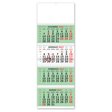 Calendario quadrittico 4 spirali 2027 verde