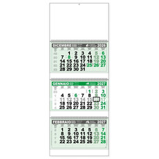 Calendario trittico 3 spirali e interspazi 2027 dettaglio 2