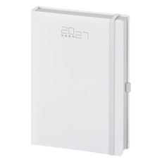 Agenda 2027 giornaliera con elastico e portapenna 15X21 bianco