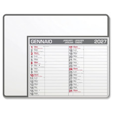 Tappetino mouse con calendario 2027 grigio