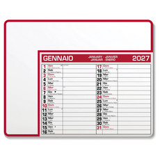 Tappetino mouse con calendario 2027 rosso