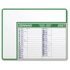 Tappetino mouse con calendario 2027 verde