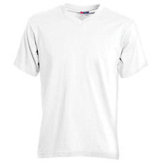 T-shirt manica corta con collo a V bianca V-neck Payper