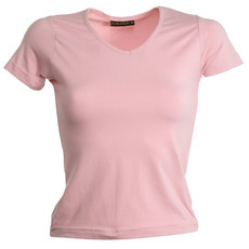 T-shirt stretch donna collo a V, manica corta Anna Payper