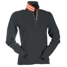 Polo piquet da donna a manica lunga, retro collo a righe bicolore Long Reverse Lady Payper