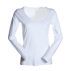 t-shirt donna manica lunga slubby jersey bianco Passenger Lady Payper