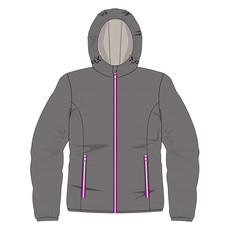 giubbino donna in nylon, imbottito, con cappuccio Replica Lady Payper