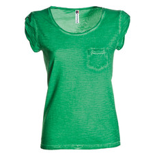 t-shirt donna manica corta con taschino slubby jersey Discovery Lady Pocket shiny colour Payper