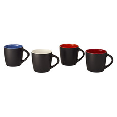 Tazza in ceramica bicolore - colore Nero/Rosso