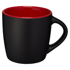 Tazza in ceramica bicolore - colore Nero/Rosso