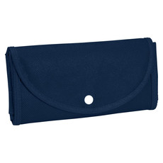 Shopper pieghevole in TNT con tasca frontale - colore Navy