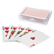 Mazzo di carte da poker - colore Rosso Trasparente