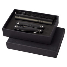 Set regalo coltello 11 funzioni e torcia - colore Nero