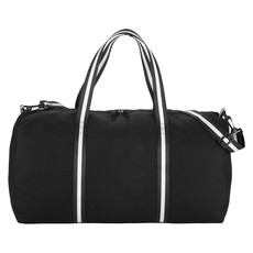 Borsone in cotone pesante con inserti a contrasto - colore Nero