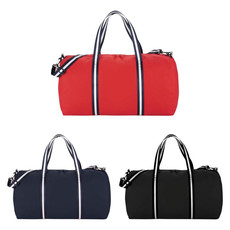 Borsone in cotone pesante con inserti a contrasto - colore Nero