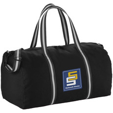 Borsone in cotone pesante con inserti a contrasto - colore Nero