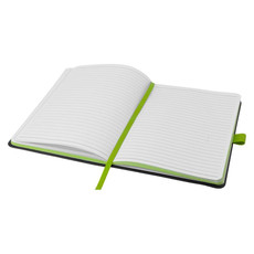 Notebook A5 con bordo colorato - colore Nero/Lime