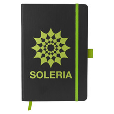 Notebook A5 con bordo colorato - colore Nero/Lime