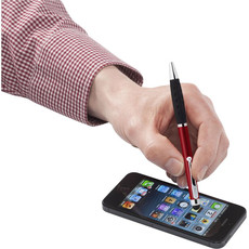 Penna a sfera touchscreen Ziggy - colore Rosso/Nero