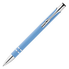 Penna con finitura gommata - colore Process Blu