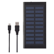 Caricabatterie portatile solare 8.000 mAh Stellar - colore Nero