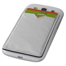 Doppio porta cards adesivo da smartphone RFID - colore Argento