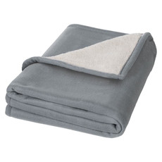 Coperta in sherpa 180gr personalizzabile - colore Grigio/Bianco