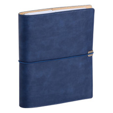 Agenda settimanale 17X24 portafoglio 2025 con elastico blu