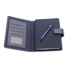 Agenda borsello giornaliera 15x21 con Portapenne 2024 blu