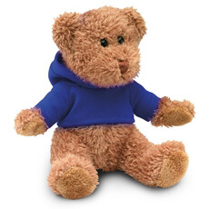 Peluche con T-shirt e cappuccio colore blu