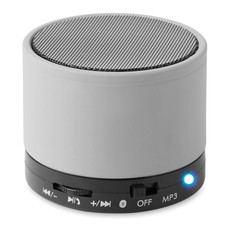 Bluetooth tondo con cavo AUX e porta USB colore argento opaco MO8726-16