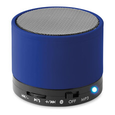 Bluetooth tondo con cavo AUX e porta USB colore blu royal MO8726-37