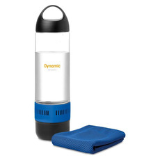 Borraccia in tritan con speaker ed asciugamano colore blu royal