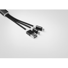 Cavo con 3 connettori colore nero