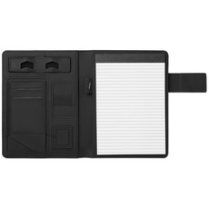 Porta blocco A5 a righe con powerbank colore nero MO9231-03