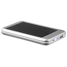 Power bank solare 4000 mAh per emergenze colore argento opaco MO9075-16