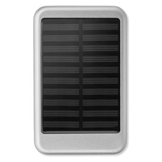 Power bank solare 4000 mAh per emergenze colore argento opaco