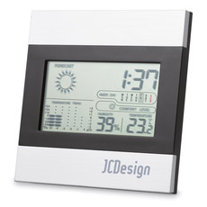 Stazione meteo e orologio e calendario colore argento opaco