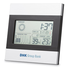 Stazione meteo e orologio e calendario colore argento opaco