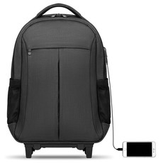 Zaino trolley bicolore con scomparto per laptop colore grigio