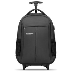 Zaino trolley bicolore con scomparto per laptop colore grigio