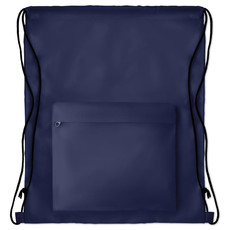 Ampia sacca con chiusura a zip colore blu