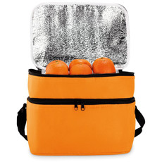 Borsa frigo con 2 comparti colore arancio