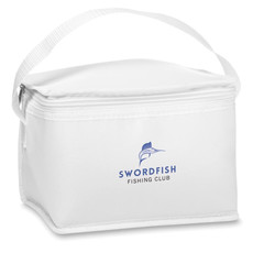Borsa frigo per 6 lattine esterno in TNT colore bianco