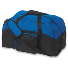 Borsone bicolore con tasca frontale colore blu KC5078-04