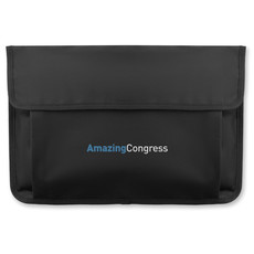 Portadocumenti con chiusura a strappo colore nero