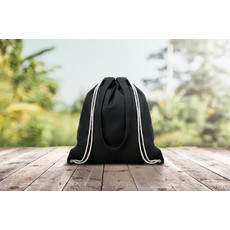 Sacca in canvas colorato con coulisse colore nero