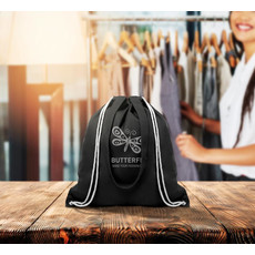 Sacca in canvas colorato con coulisse colore nero